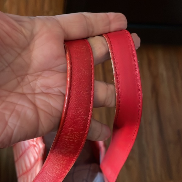 ❤️ Chanel Traveline Canvas Tote Bag Orange/Red - Picture 5 of 12